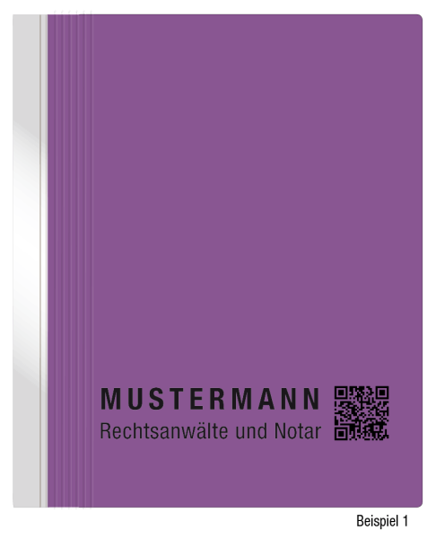Hängehefter mit individuellem Druck, ORGA+, 2 Abheftvorrichtungen, Linksheftung, Tasche, violett