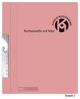 Pendelhefter mit individuellem Druck, ReNo-Serie, 1 Abheftvorrichtung, Linksheftung, Tasche, rosa