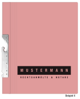 Pendelhefter mit individuellem Druck, ReNo-Serie, 1 Abheftvorrichtung, Linksheftung, Tasche, rosa