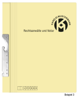Pendelhefter mit individuellem Druck, ReNo-Serie, 1 Abheftvorrichtung, Linksheftung, Tasche, hellgelb