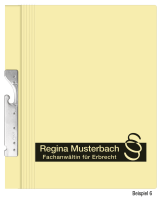 Pendelhefter mit individuellem Druck, ReNo-Serie, 1 Abheftvorrichtung, Linksheftung, Tasche, hellgelb