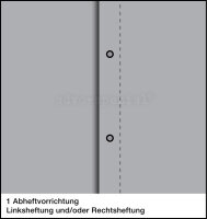 Pendelhefter mit individuellem Druck, ReNo-Serie, 1 Abheftvorrichtung, Linksheftung, Tasche, hellgelb