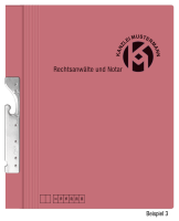 Pendelhefter mit individuellem Druck, ReNo-Serie, 1 Abheftvorrichtung, Rechtsheftung, Tasche, hellrot