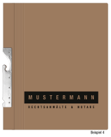 Pendelhefter mit individuellem Druck, ReNo-Serie, 1 Abheftvorrichtung, Rechtsheftung, Tasche, braun