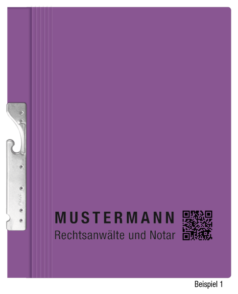 Pendelhefter mit individuellem Druck, ReNo-Serie, 2 Abheftvorrichtungen, Rechtsheftung, Tasche, violett