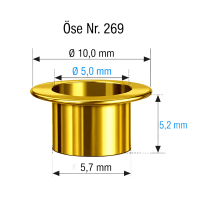 Ösen 269, Ø 5 mm | L 5,2 mm, 5.000...