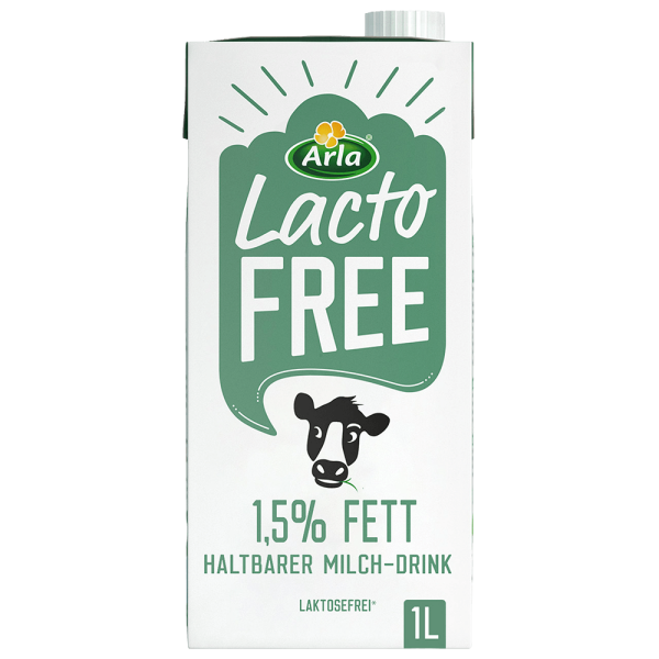 H-Milch Arla LactoFREE, laktosefrei, Fettgehalt 1,5 %, 10 x 1 l