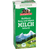 H-Milch Berchtesgadener Land, Fettgehalt 1,5%, 12 x 1 l