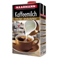 Kaffeemilch Naarmann, Fettgehalt 7,5 %, TetraPak, 1 l