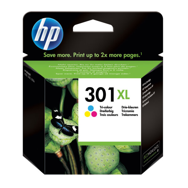 HP Tintenpatrone Originalzubehör 301XL ca. 300 Seiten mehrfarbig 6ml