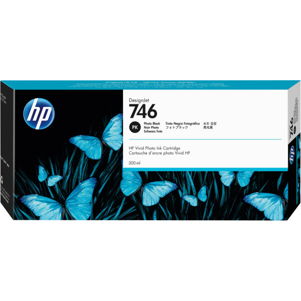 HP Tintenpatrone Originalzubehör 746 fotoschwarz 300ml