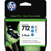 HP Tintenpatrone Originalzubehör 712 cyan 3 x 29ml 3...