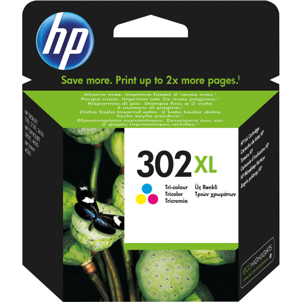 HP Tintenpatrone Originalzubehör 302XL/304XL ca. 300 Seiten mehrfarbig 7ml