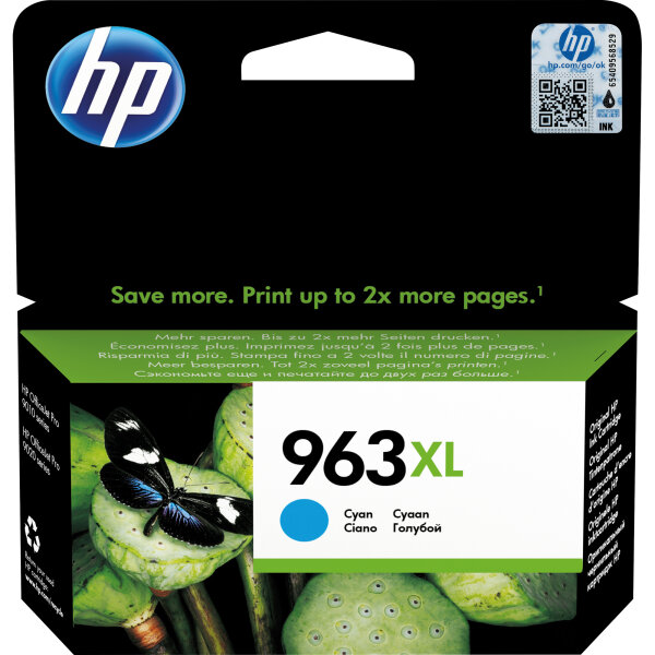 HP Tintenpatrone Originalzubehör 963XL ca. 1.600 Seiten cyan 22,77ml