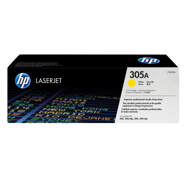 HP Toner Originalzubehör 305A ca. 2.600 Seiten gelb
