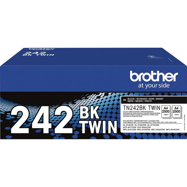 Brother Toner Originalzubehör TN-242BKTWIN ca. 2 x 2.500 Seiten schwarz 2 St./Pack.