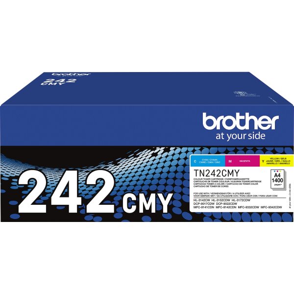 Brother Toner Originalzubehör TN-242CMY ca. 3 x 1.400 Seiten cyan, magenta, gelb 3 St./Pack.