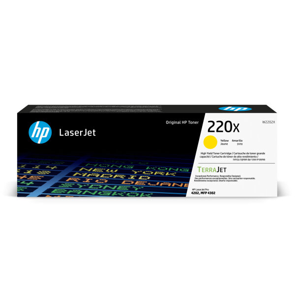 HP Toner Originalzubehör 220X ca. 5.500 Seiten gelb