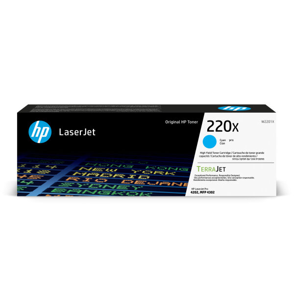 HP Toner Originalzubehör 220X ca. 5.500 Seiten cyan