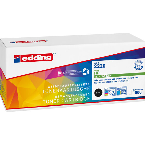 edding Toner kein Originalzubehör Kompatibel mit: HP 117A EDD-2220 ca. 1.000 Seiten schwarz