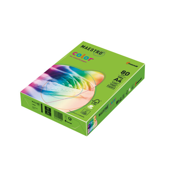 MAESTRO® Multifunktionspapier Color Intensiv DIN A4 160g/m² maigrün 250 Bl./Pack.