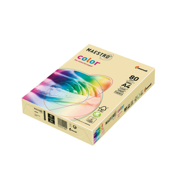 MAESTRO® Multifunktionspapier Color Pastell DIN A3 80g/m² gelb 500 Bl./Pack.