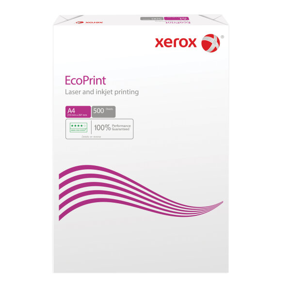 Xerox Kopierpapier EcoPrint DIN A4 75g/m² elementar chlorfrei gebleicht, holzfrei weiß 500 Bl./Pack.