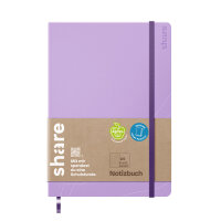 share Notizbuch DIN A5 punktkariert (dotted) lavendel 96 Bl.