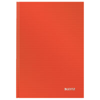 Leitz Notizbuch Solid DIN A5 kariert hellrot 80 Bl.