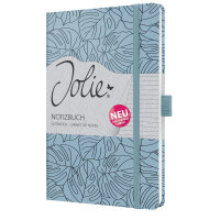 SIGEL Notizbuch Jolie DIN A5 liniert hellblau/schwarz 87 Bl.