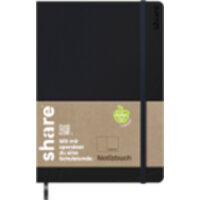 share Notizbuch DIN A5 blanko dunkelblau 96 Bl.