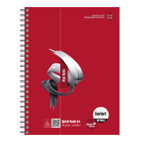 Ursus® Collegeblock DIN A4 kariert 90g/m² rot 80...