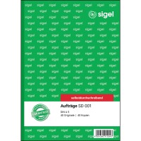 SIGEL Auftragsformular SD 001 DIN A5 56g/m² selbstdurchschreibend 1 Durchschlag handschriftlich, Schreibmaschine gelb 2 x 40 Bl.