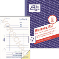 Avery Zweckform Rechnung 1732 DIN A6 1 Durchschlag 2 x 40...