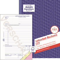 Avery Zweckform Lohnarbeitsnachweis 1771 DIN A5...