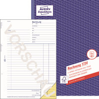 Avery Zweckform Rechnung 1734 DIN A4 1 Durchschlag 2 x 40...