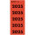 Leitz Jahresschild 60 x 25,5 mm (B x H) 2025 rot 100 St./Pack.