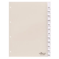 DURABLE Ordnerregister DIN A4 1-12, Jan.-Dez., blanko PVC...