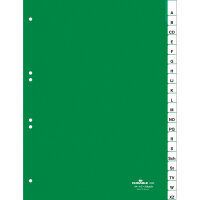 DURABLE A-Z Register DIN A4 Hartfolie grün 20...
