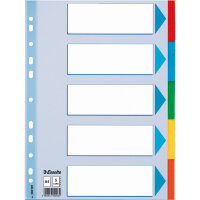 Esselte Ordnerregister DIN A4 blanko Karton hellblau 5...