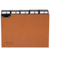 DURABLE Leitkarte DIN A5 quer A-Z Pressspan braun 25...