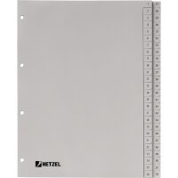 Hetzel Zahlenregister DIN A4 1-52 Polypropylen grau