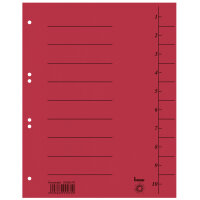 Bene Trennblatt DIN A4 Karton rot 100 St./Pack.