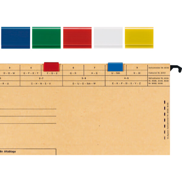 ELBA Signalreiter vertic 1 ELBA Hängeregistratur vertic 1 20 x 16 mm (B x H) nicht selbstklebend PVC rot 25 St./Pack.