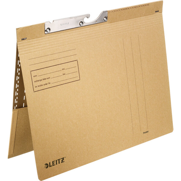 Leitz Pendelhefter DIN A4 250g/m² kaufmännische Heftung ohne Organisationsaufdruck Natronkarton naturbraun 50 St./Pack.