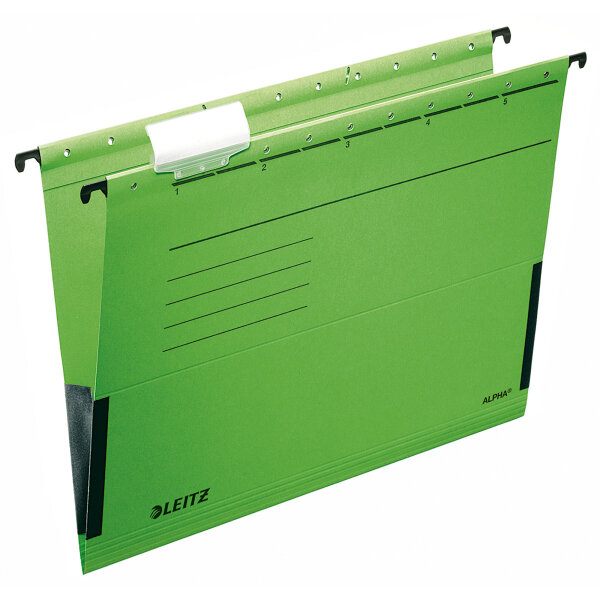 Leitz Hängetasche ALPHA® DIN A4 275g/m² Pendareckarton grün 5 St./Pack.