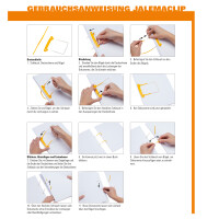 Jalema Abheftbügel Clip 50mm Kunststoff gelb/weiß 10 St./Pack.