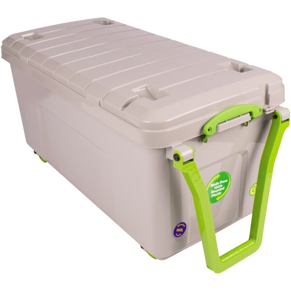 Really Useful Box Aufbewahrungsbox 51 x 50 x 105 cm (B x H x T) 160l Polypropylen, 100 % recycelt taubengrau