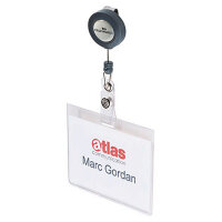 DURABLE Namensschild 90 x 60 mm (B x H) Jojo, Metallclip,...