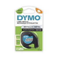 DYMO® Schriftbandkassette 12 mm x 4 m (B x L) silber...
